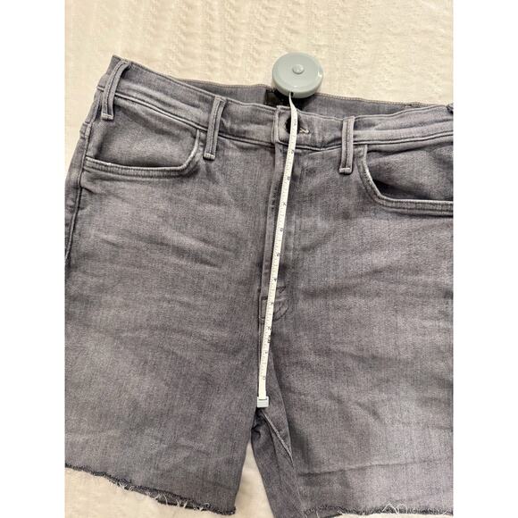 MOTHER Gray Denim Cutoff Shorts | The Hustler Roller Ankle | Size 32 - Picture 6 of 16